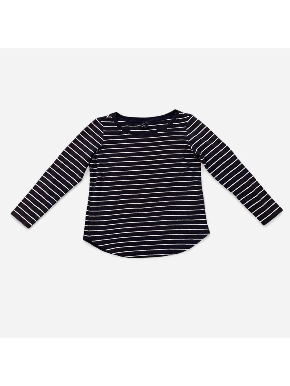Lands End Women's Navy and Blue Shirt